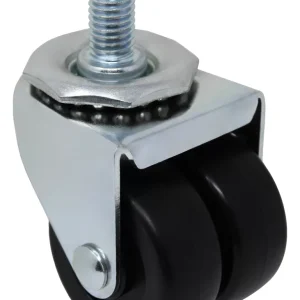2" Low Profile Stem Caster - Polyolefin Wheel -Threaded Stem