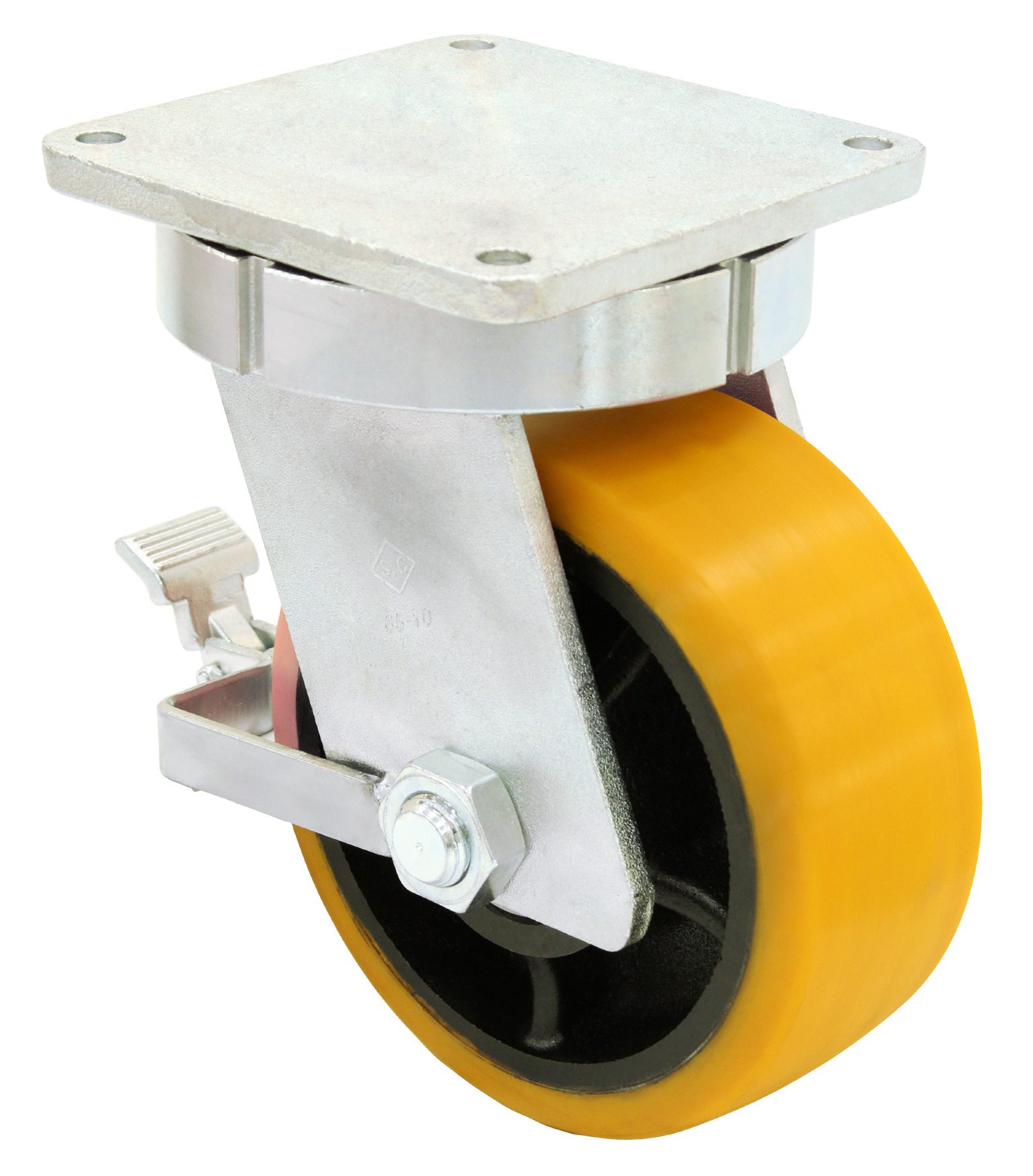12" 95A Orange Premium Polyurethane on Iron Wheel – Model 150 Swivel Caster