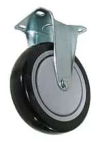 5" Black Gray Polyurethane Wheel - 3A