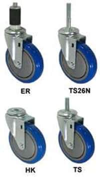 5" Blue Polyurethane Wheel - Stem Model 3A