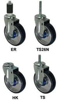 3" Blue Polyurethane on Aluminum Wheel - Stem Model 3A
