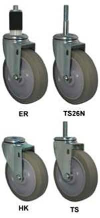 3" High Capacity Rubber Wheel - Stem Model 3A