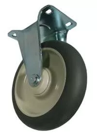 4" Crown Polyurethane on Polyolefin - Plate Rigid Caster 3