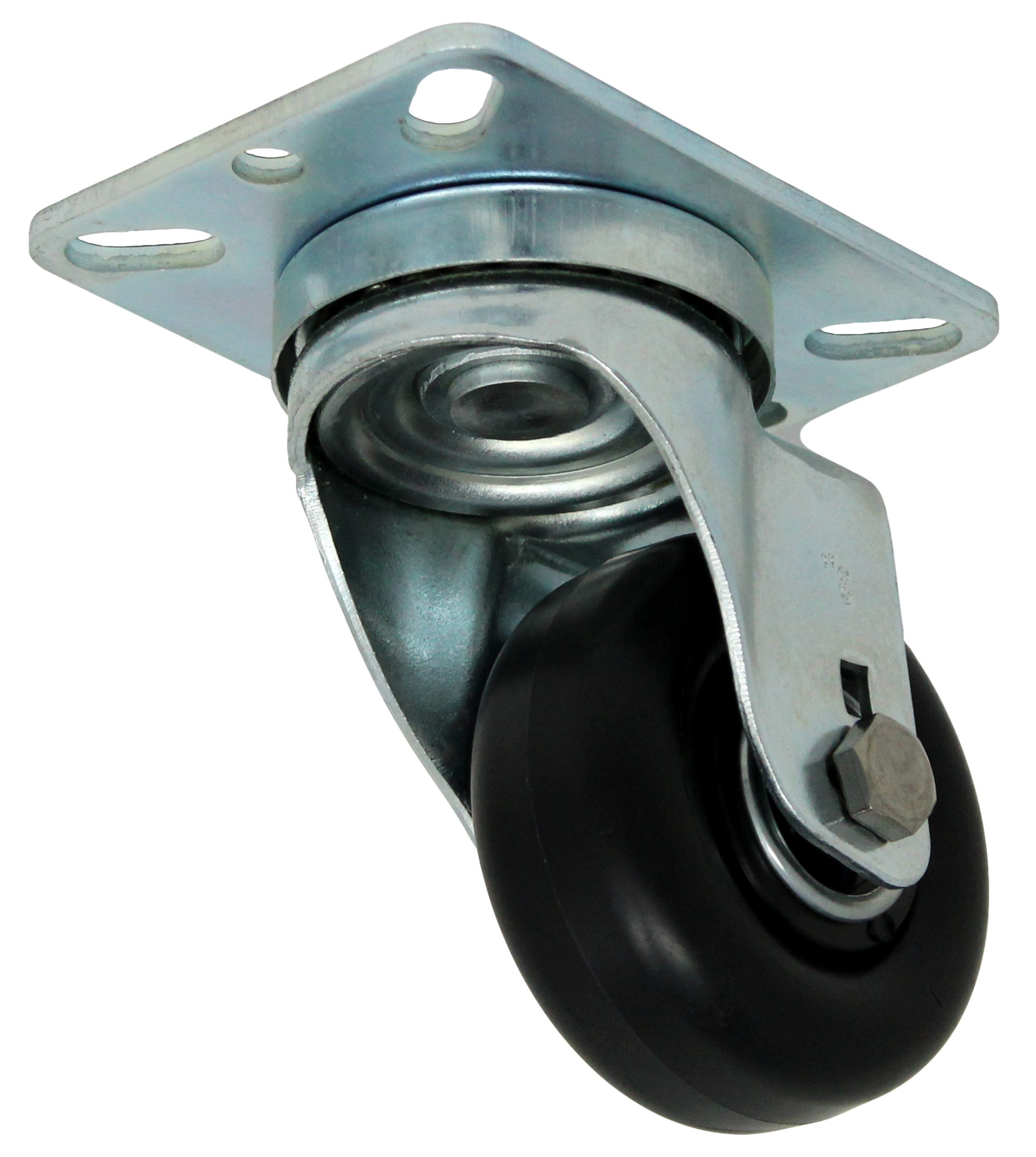 4" Black Polyolefin Swivel Wheel - Model K3