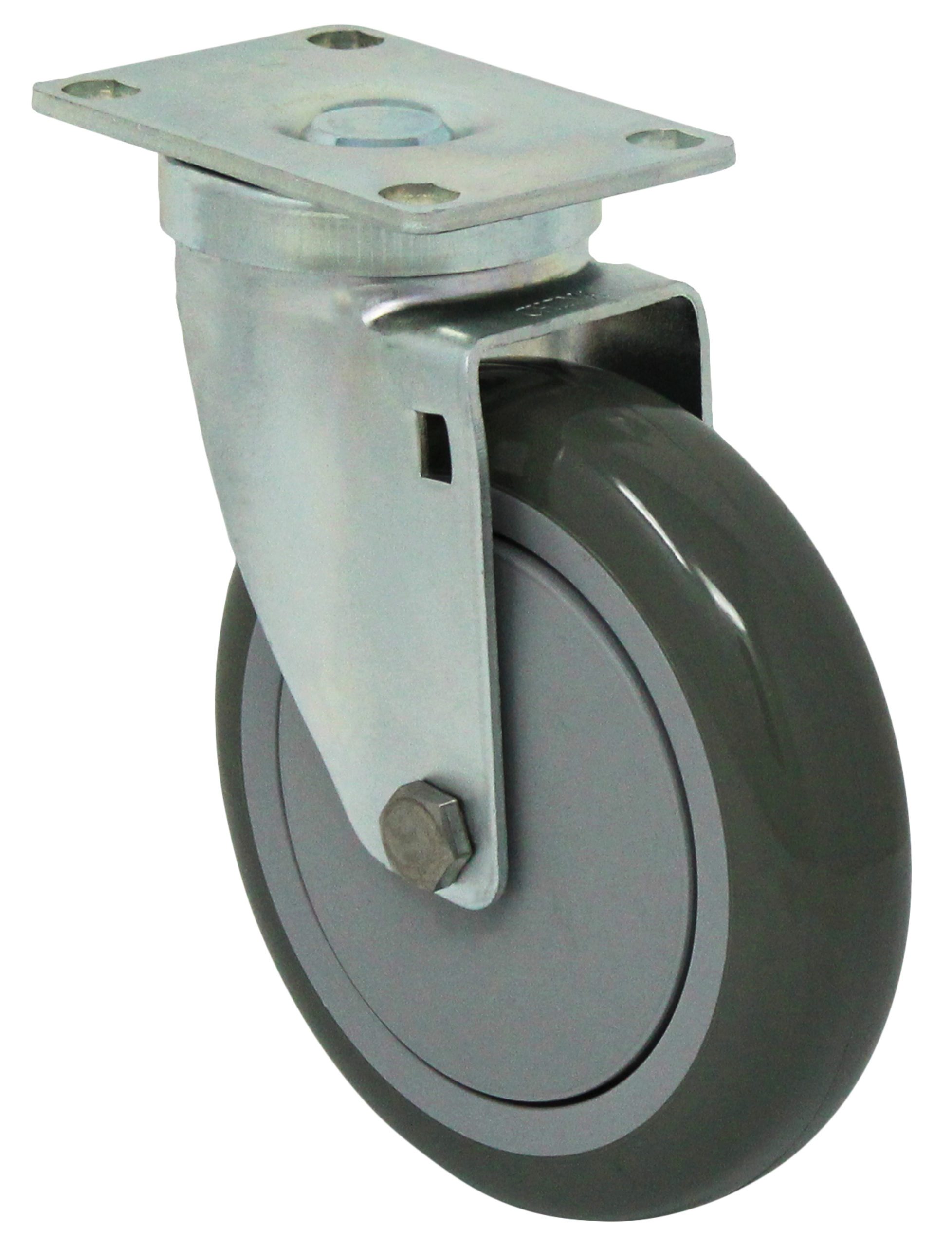5" Polyurethane on Polyolefin - Plate Swivel Caster 3