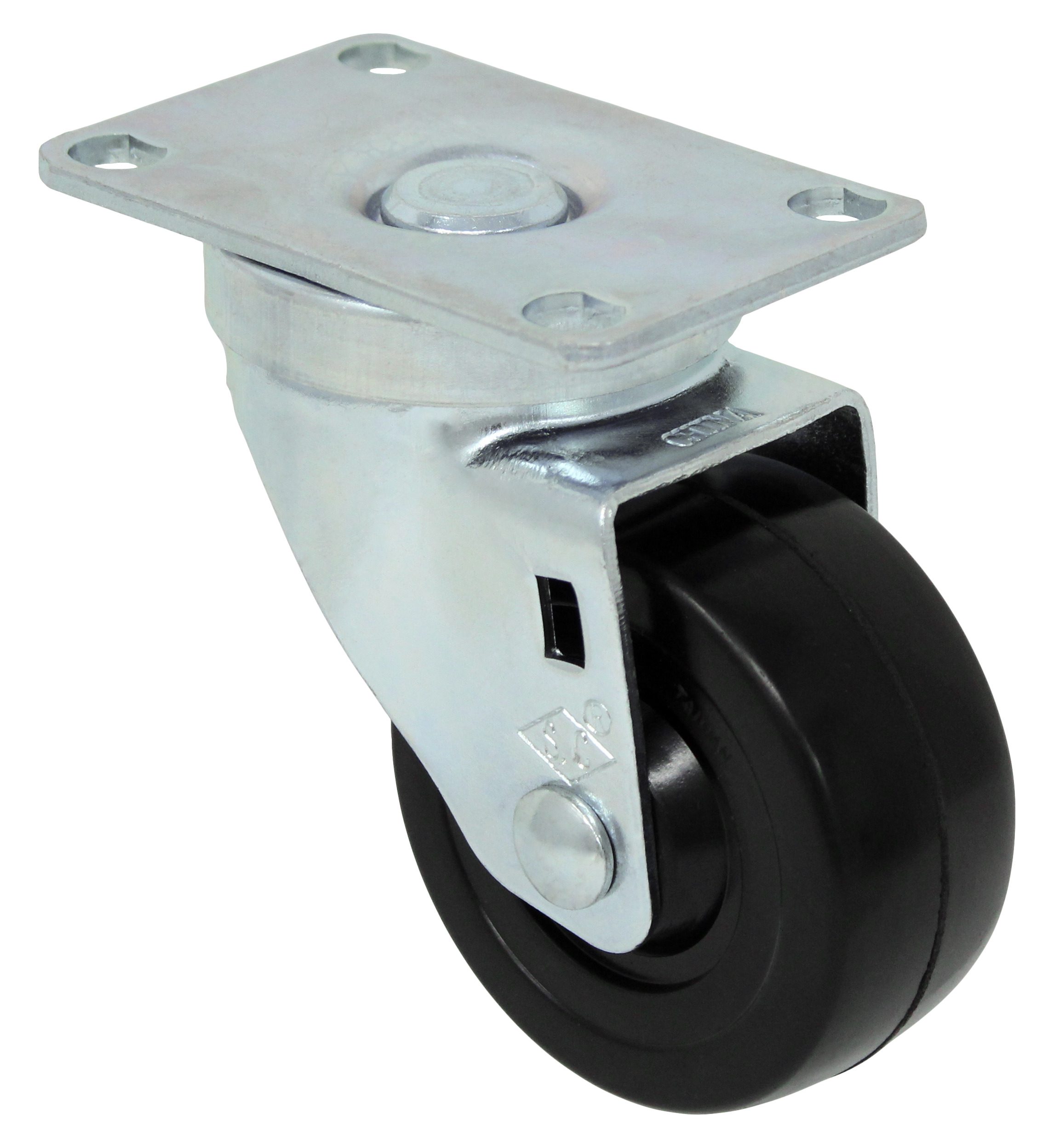 3" Hard Rubber Wheel - Plate Swivel Caster 3