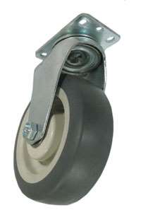 5" Swivel Caster - Gray Soft Rubber - Model 4A