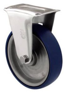 5" Welded Disc Polyurethane Wheel - Stainless Steel 3