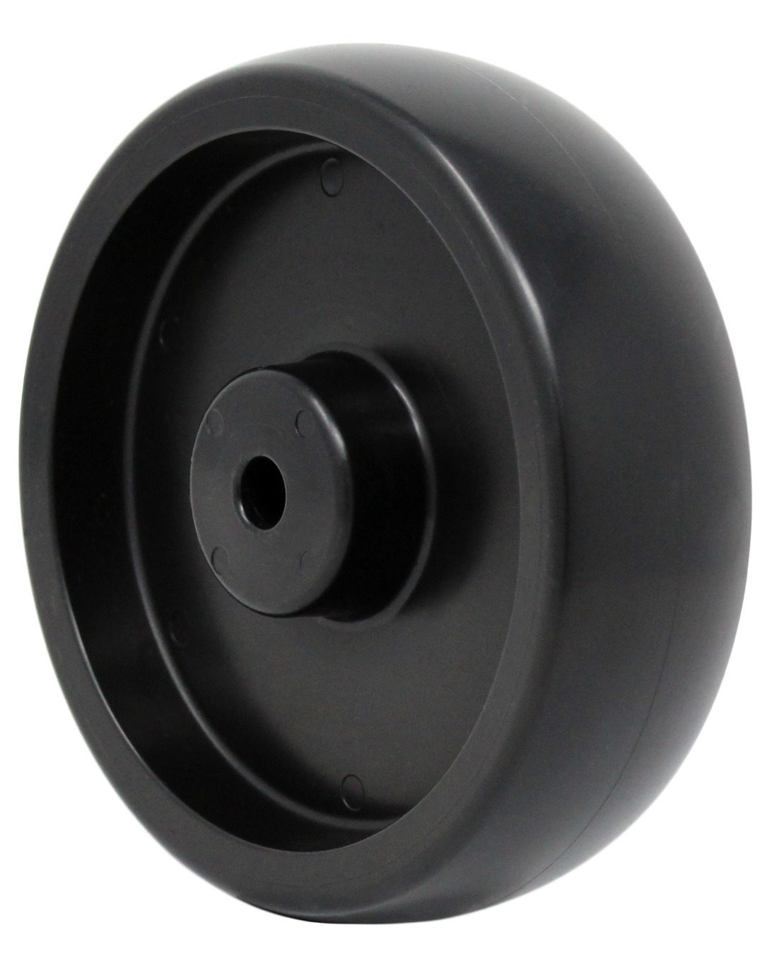 3" Black Polyolefin Wheel - Plain Bore
