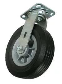 12" Swivel Caster - Semi-Pneumatic Black - Model 9