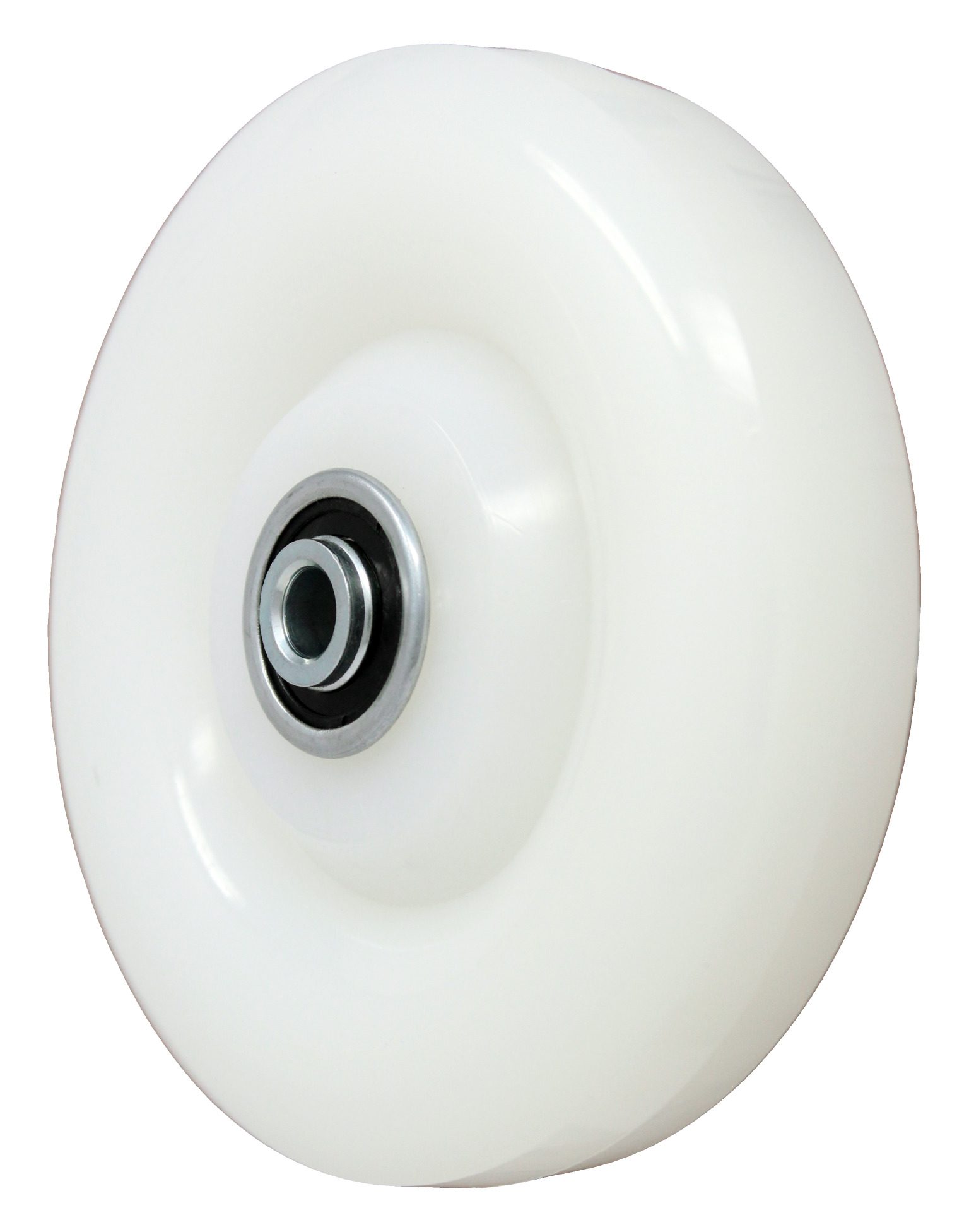 4" White Nylon Wheel - Ball Bearing