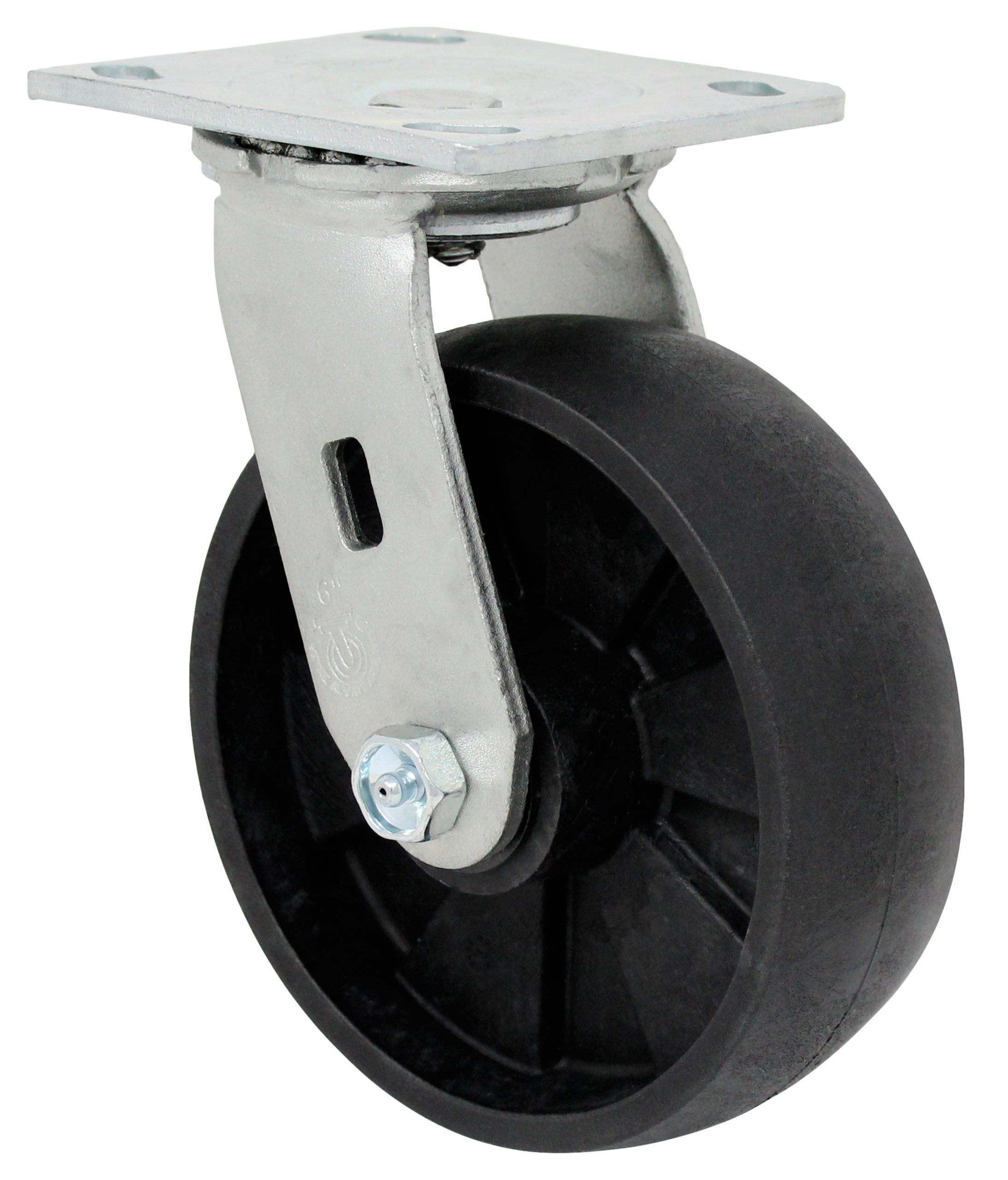 4" High Capacity Black Nylon Wheel - Model 9 Swivel Caster