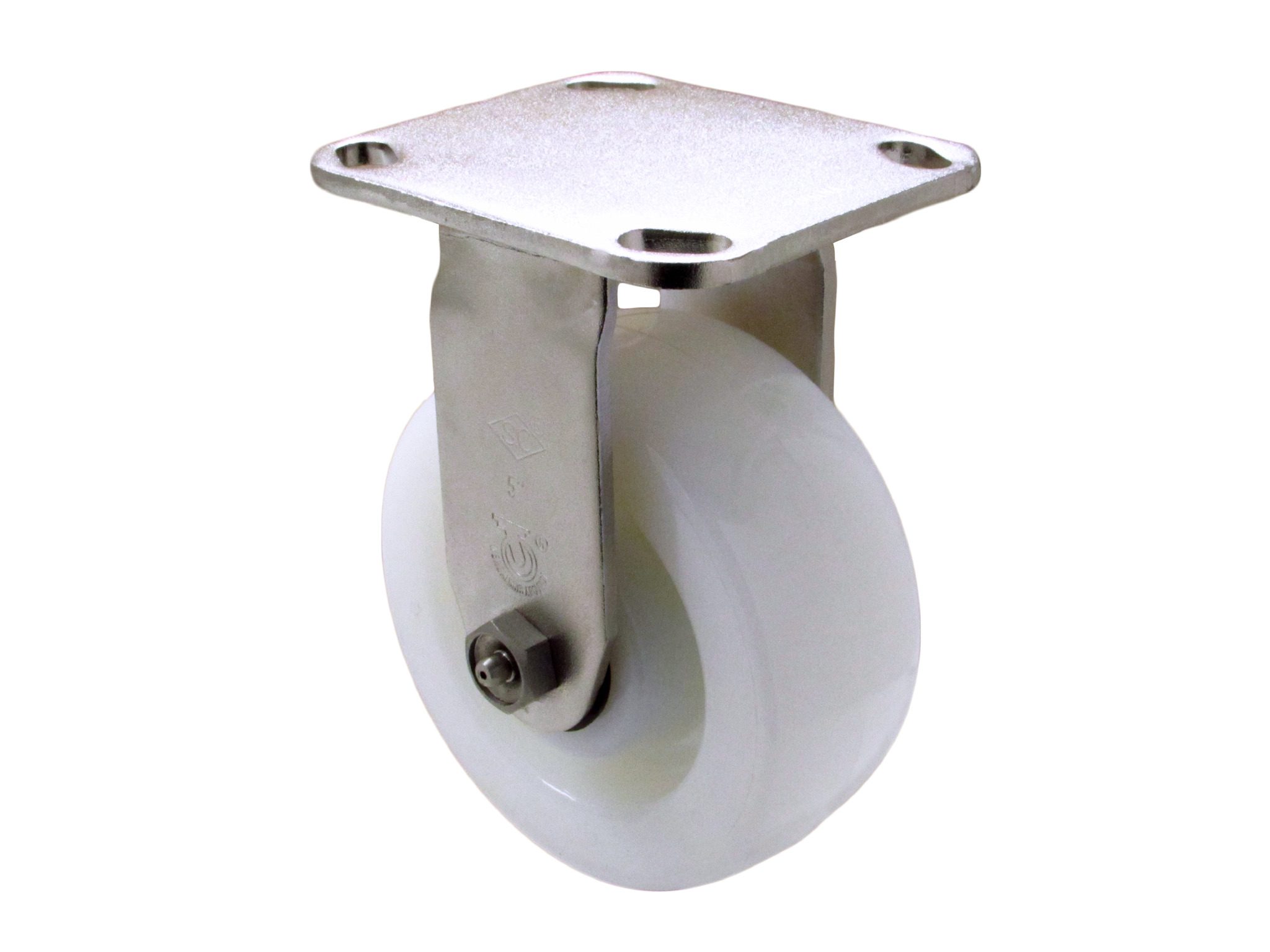 6" White Nylon Wheel – Model G15 Rigid Caster