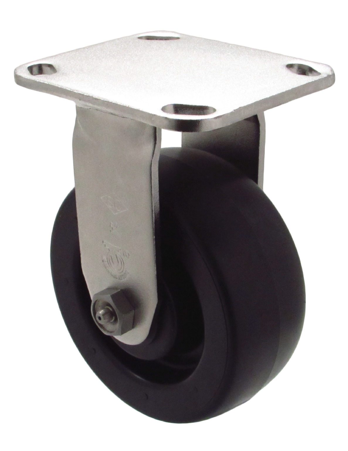 6" Black Polyolefin Wheel - Model 9 Rigid Caster