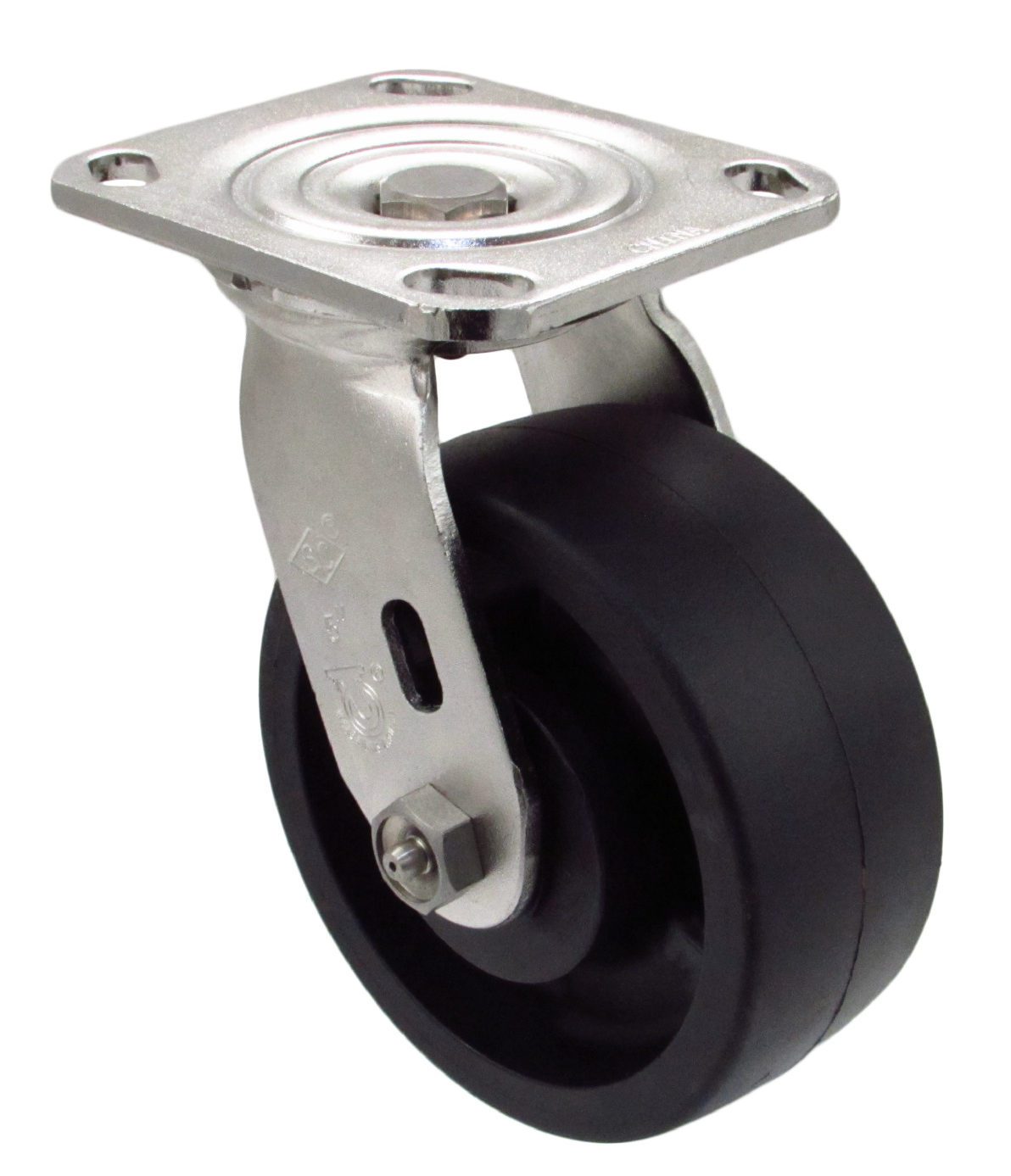 8" High Capacity Black Polyolefin Wheel - Model 9 Swivel Caster