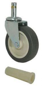 Rubbermaid Mop Bucket Caster – 3″ Soft Gray Rubber Wheel