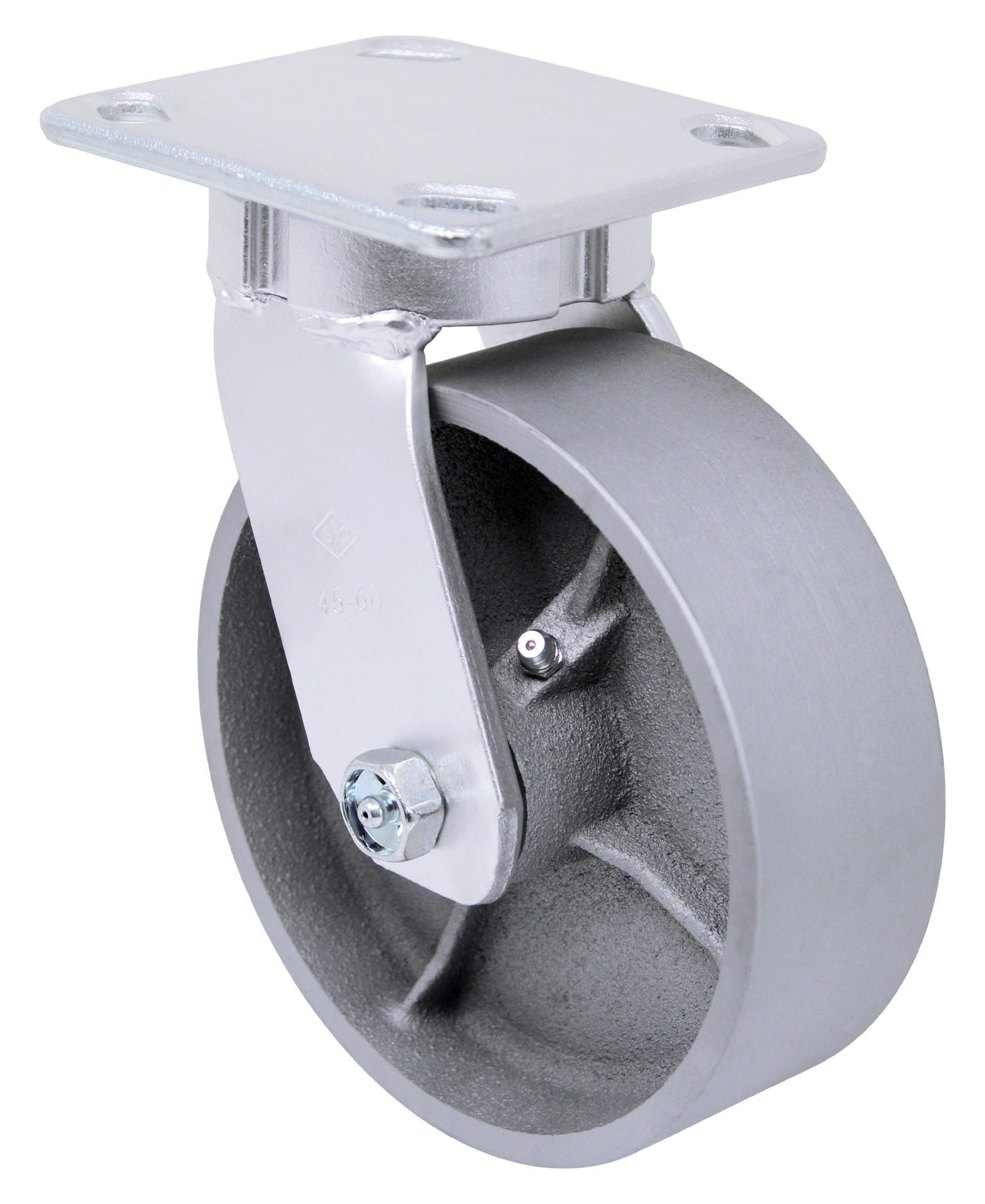 4" Gray Iron Swivel Wheel - Kingless Swivel G15 Caster