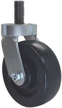 8" Black Polyolefin Wheel - Stem Caster G15