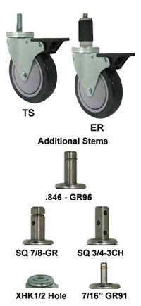 4" Black Polyurethane - Total Lock Stem Model K3A