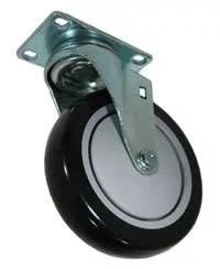 4" Black Polyurethane Swivel Wheel - K3A