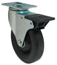 3" Polyolefin - Total Lock Plate Swivel Caster K3A
