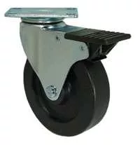4" Swivel Polyolefin - Total Lock Plate Caster K3A