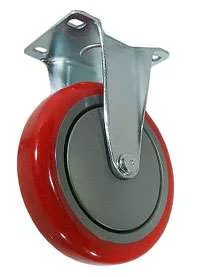 3" Red Polyurethane Wheel - K3A