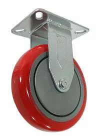 3" Red Polyurethane on Polyolefin Wheel - Model K3 Rigid Caster