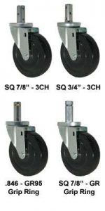 4" Hard Rubber Wheel - Stem Caster K3