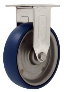 5" Welded Disc Polyurethane Wheel - Stainless Steel Rigid Caster 3A