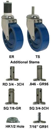 3" All Polyurethane Wheel - Stainless Steel Plain Swivel 3A