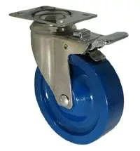 5"All Polyurethane - Stainless Steel Swivel Caster Total Lock Brake 3A