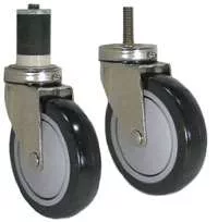 5" Black Polyurethane on Polyolefin - Stainless Steel Stem 3
