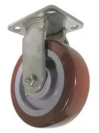 5" Maroon Polyurethane on Polyolefin - Stainless Steel Rigid 9