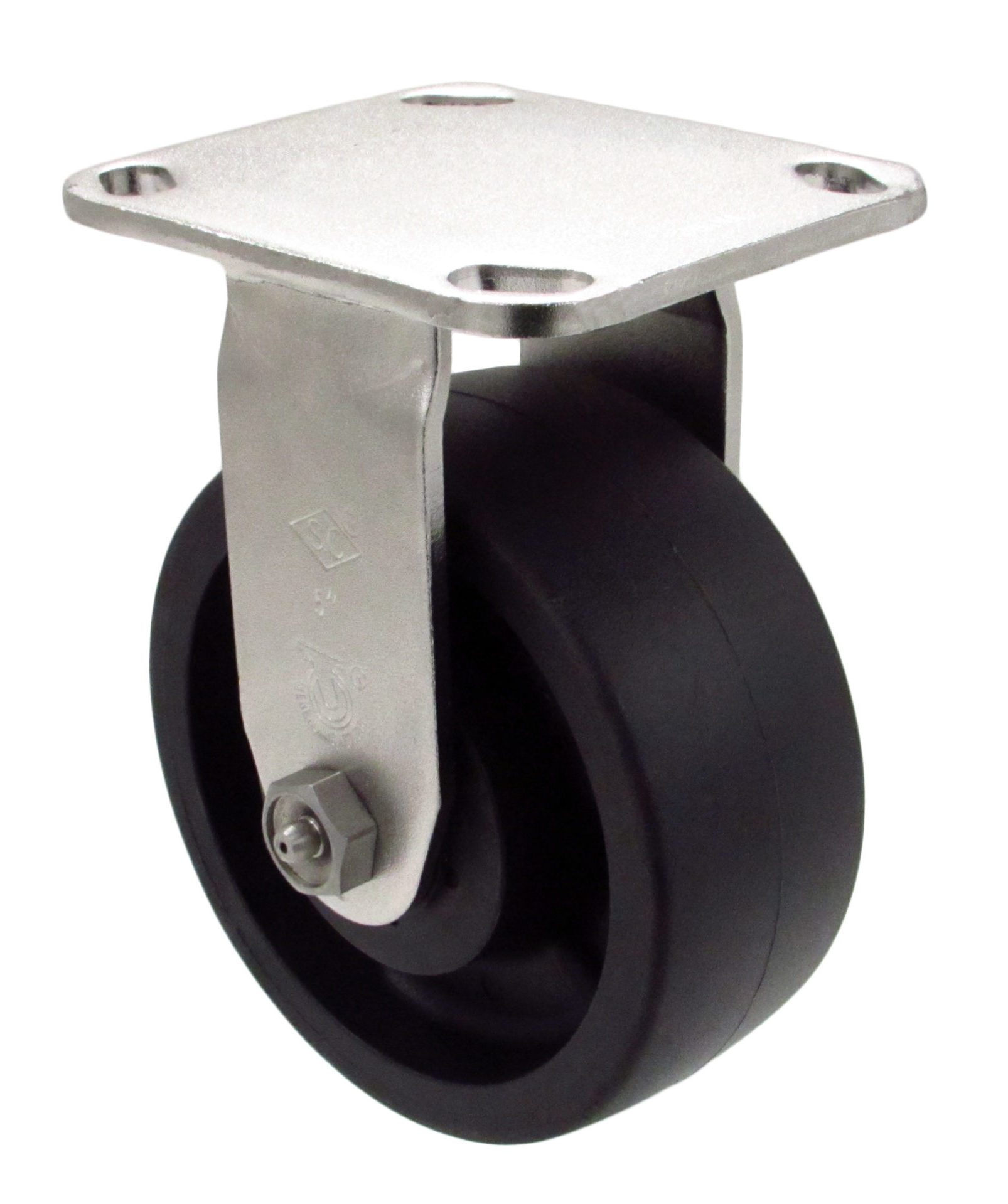 4" High Cap Black Polyolefin - Stainless Steel Rigid 9