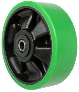 8" x 2" Polyurethane on Glass-Filled Nylon Caster Wheel