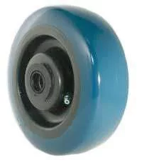 5" x 2" Polyurethane on Polyolefin Blue Wheel - Roller Bearing
