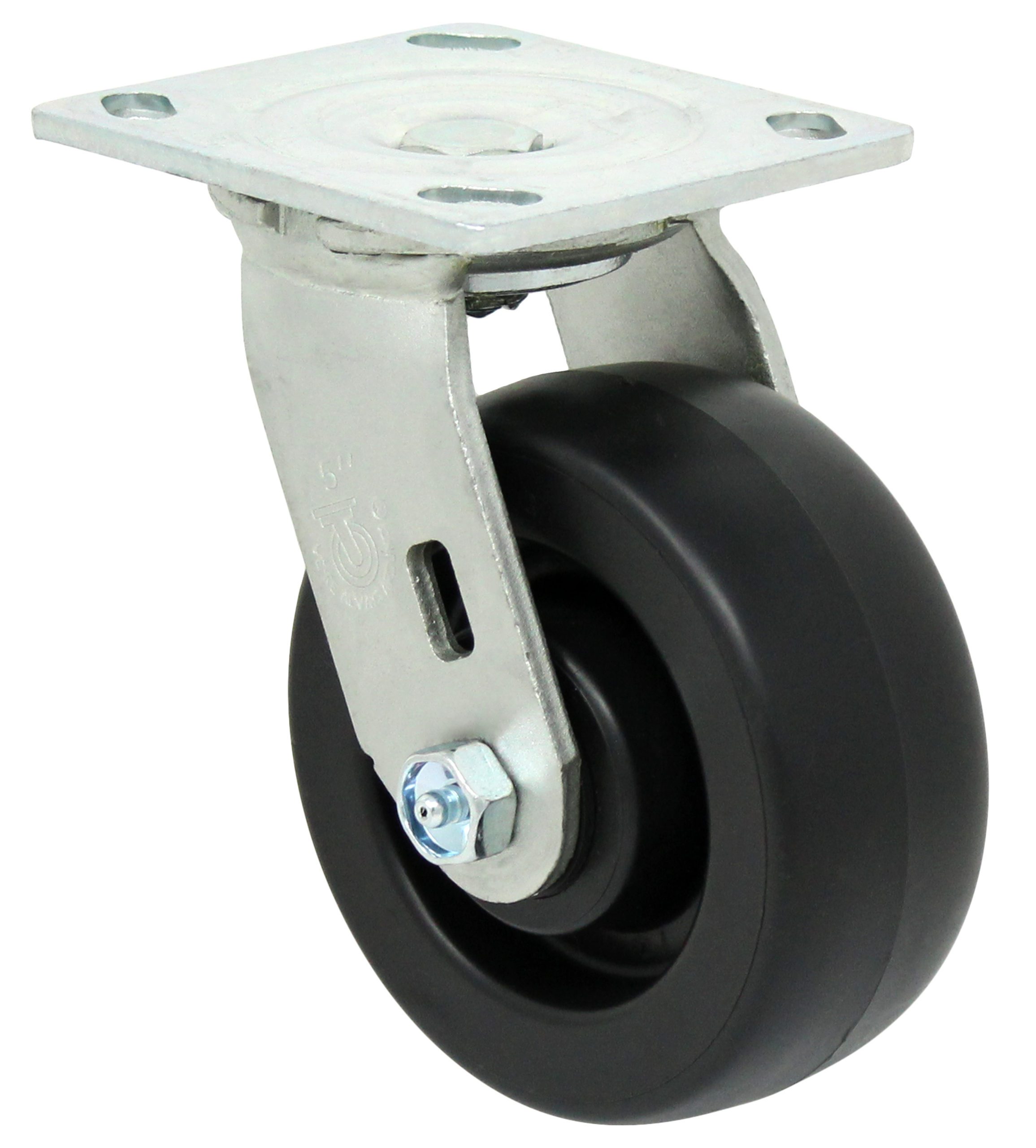 4" Black Polyolefin Swivel Wheel - Model 9 Swivel Caster