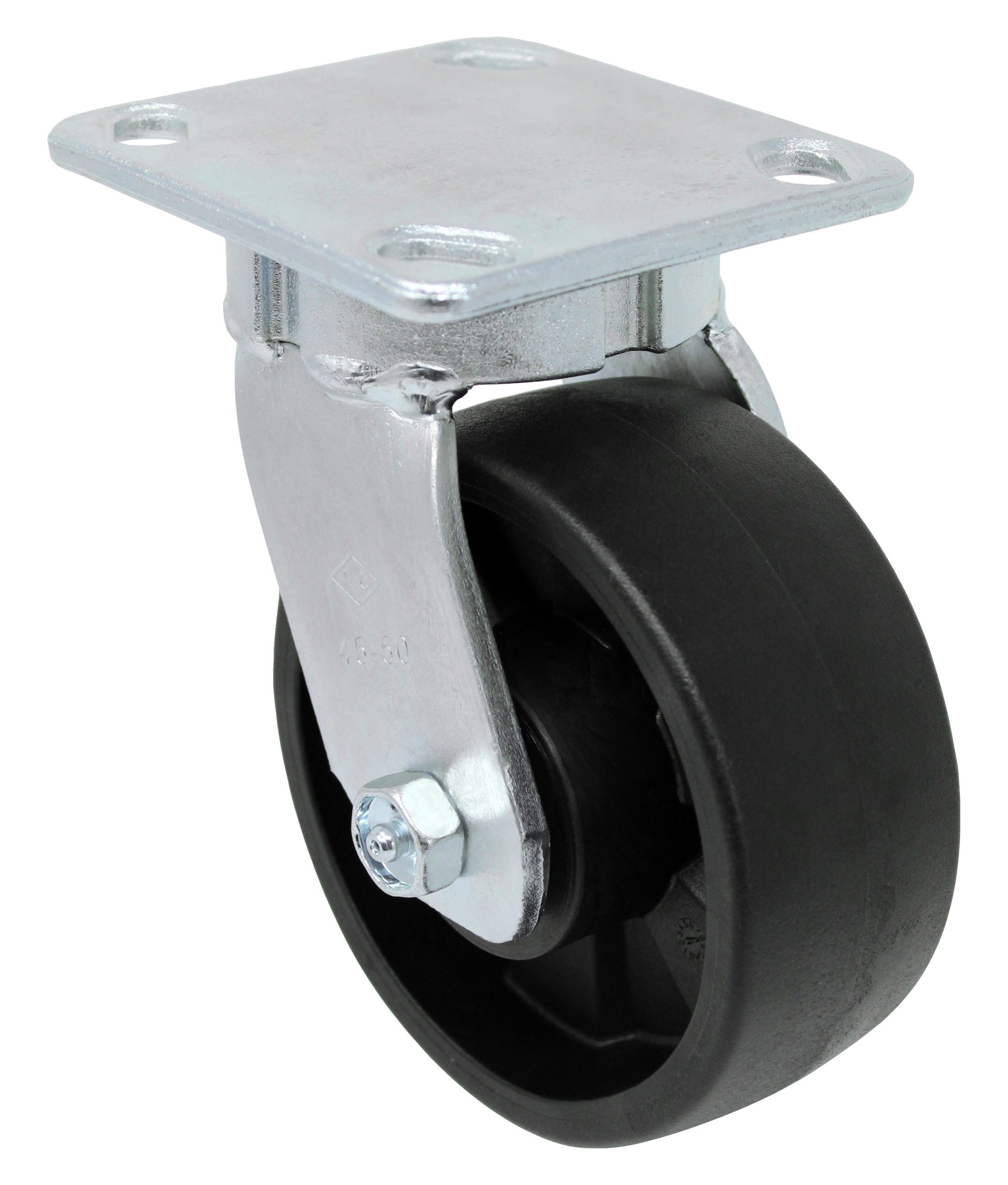 4" High Capacity Black Nylon Wheel – Kingless Swivel G15 Caster