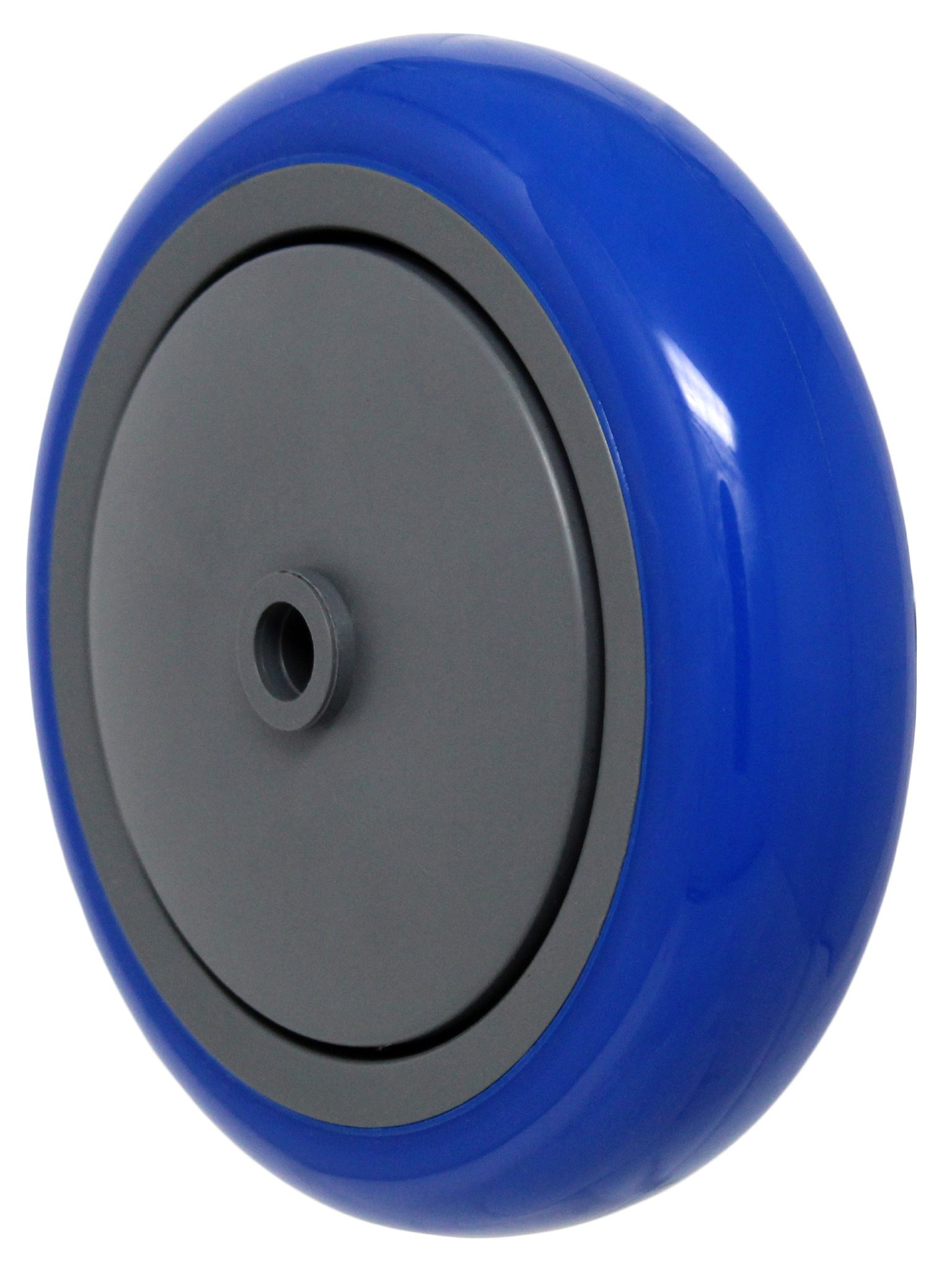 4" Blue Polyurethane on Polyolefin Wheel - Precision Bearing