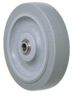 5″ x 1 1/4″ High Capacity Rubber Wheel – Ball Bearing