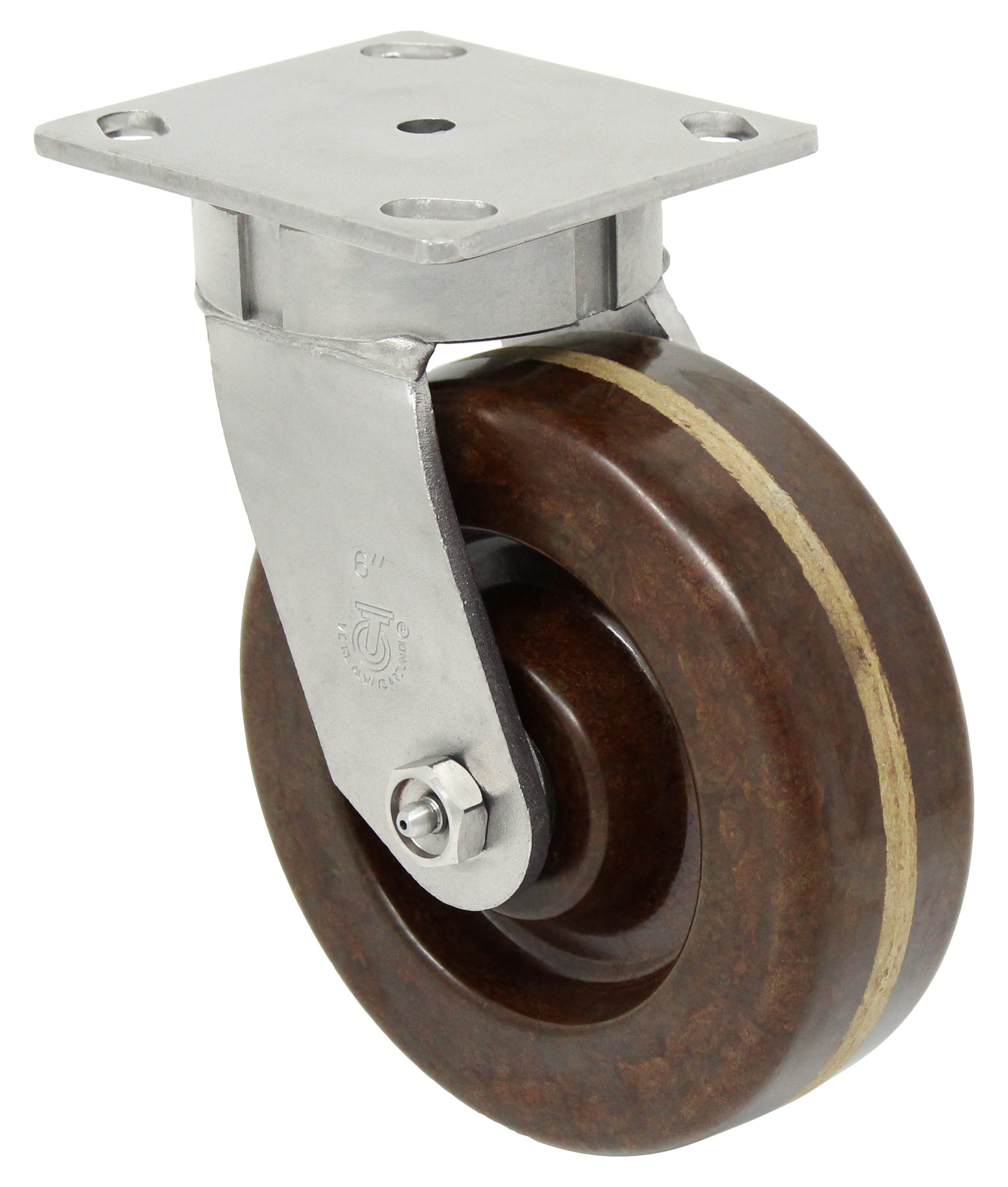 6" High Temp Phenolic Wheel - Kingless Swivel G15 Caster