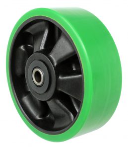 8" x 2" Polyurethane on Green Glass-Filled Nylon Caster Wheel