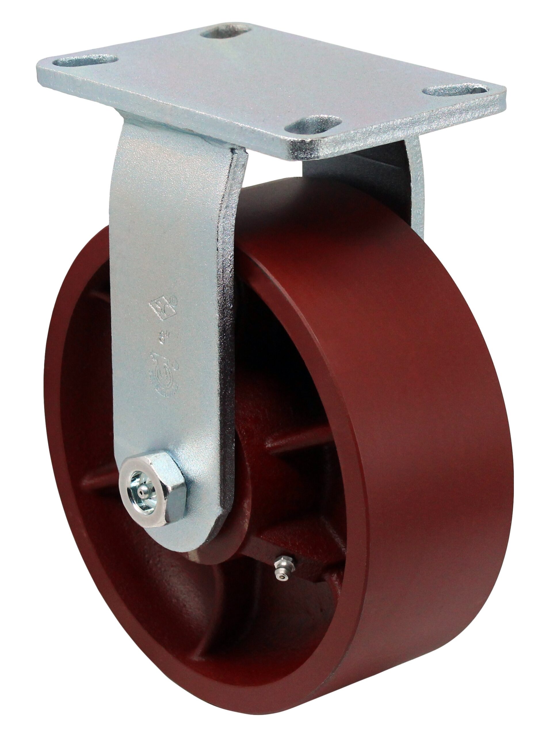 10" x 3" Heavy Duty Industrial Rigid Caster - Ductile Steel Wheel - Model 30