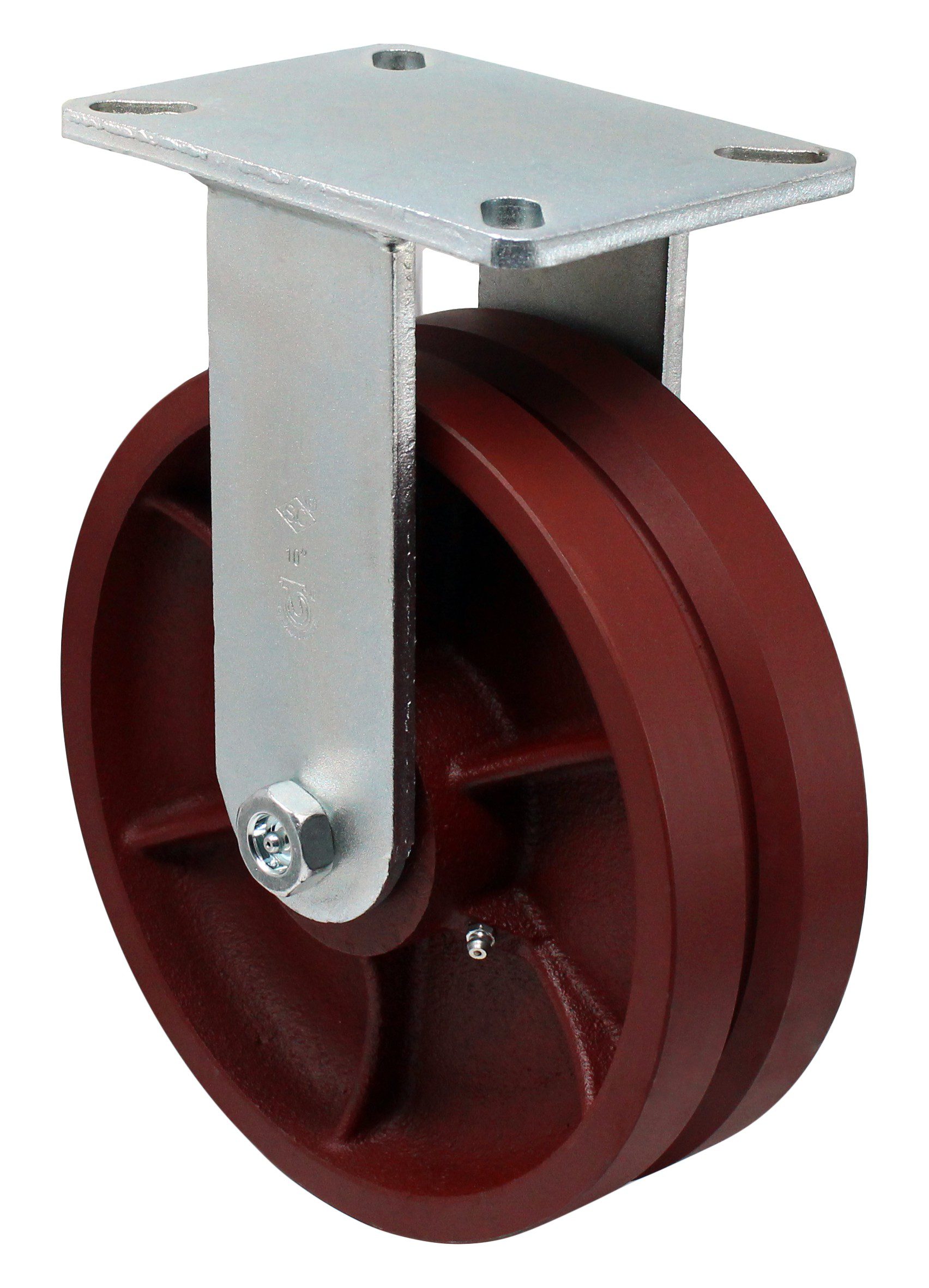 6" V Groove Ductile Wheel 1-3/8" Wide V-Groove - Model 50 Rigid Caster