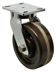 8″x3″ Heavy Duty High Temperature Phenolic Swivel Wheel – Stainless Steel Model 50