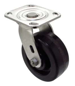 6″ Stainless Swivel Caster – Phenolic Wheel - Stainless Steel Plate 9