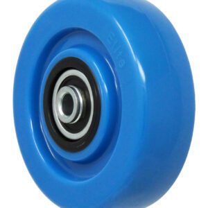 4" Solid Blue Polyurethane on Polyolefin Core – Stainless Precision Sealed Ball Bearings