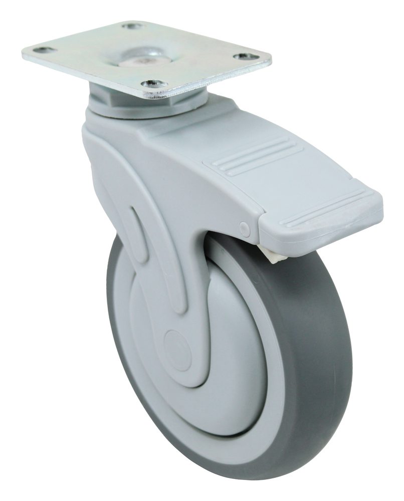Nylon / Polymer Body Casters - Total Lock Brake