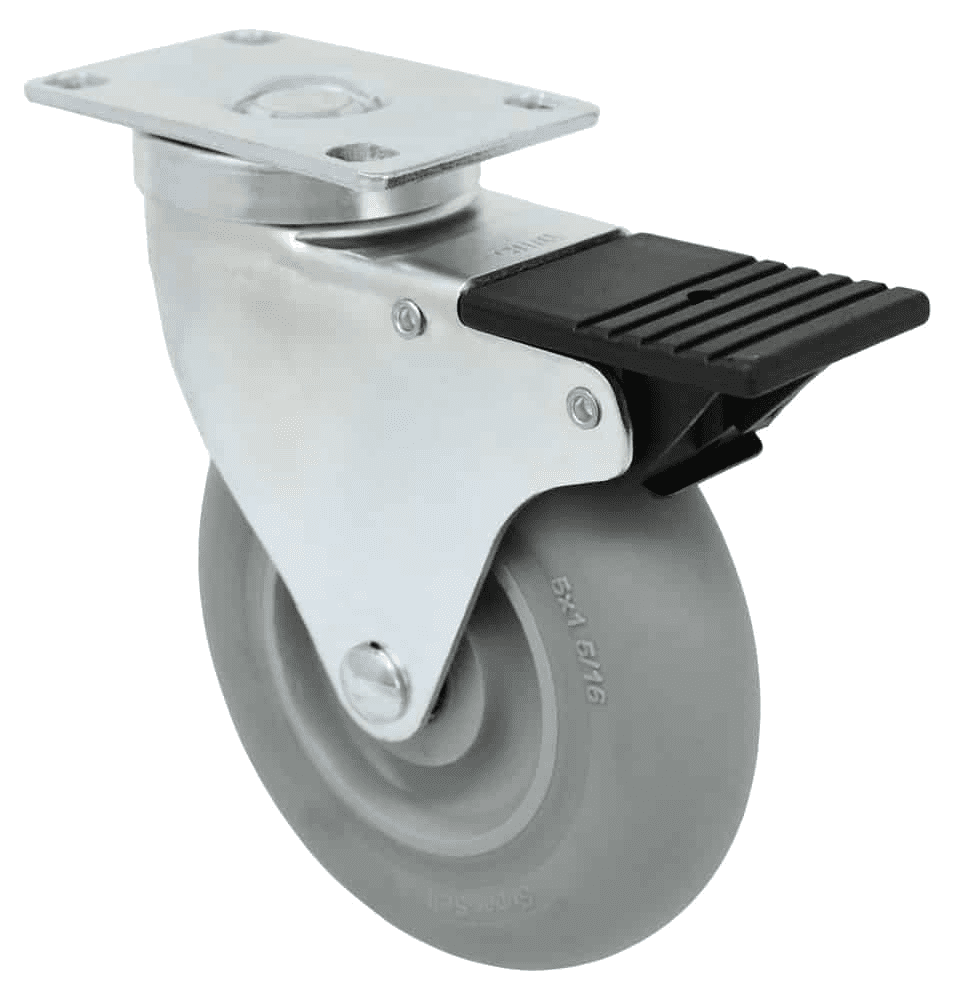 NYLON PEDAL - Model K3A - Up To 350lbs - 3" thru 5" Wheels - Plate Size 2-3/8" x 3-5/8"